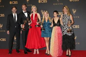 LOS ANGELES - SEP 17  Jeffrey Nording, Alexander Skarsgard, Nicole Kidman, Reese Witherspoon, Zoe Kravitz, Laura Dern at the 69th Primetime Emmy Awards - Press Room at the JW Marriott Gold Ballroom on September 17, 2017 in Los Angeles, CA photo