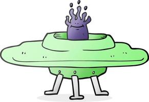 cartoon flying saucer vector
