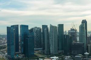 View of Singapore city skyline photo