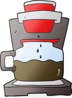 cartoon coffee maker vector