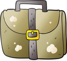 cartoon old work bag vector