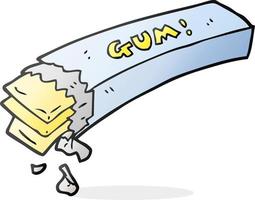 cartoon chewing gum vector