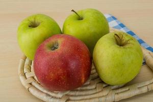 Red and green apples photo