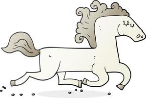 caballo corriendo de dibujos animados vector