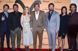 LOS ANGELES  MAY 30 - Wes Bentley, Gil Birmingham, Kelly Reilly, Kevin Costner, Cole Hauser, Kelsey Asbille, Luke Grimes at the Yellowstone Season 2 Premiere Party at the Lombardi House on May 30, 2019 in Los Angeles, CA photo