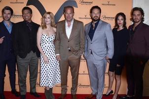 LOS ANGELES  MAY 30 - Wes Bentley, Gil Birmingham, Kelly Reilly, Kevin Costner, Cole Hauser, Kelsey Asbille, Luke Grimes at the Yellowstone Season 2 Premiere Party at the Lombardi House on May 30, 2019 in Los Angeles, CA photo