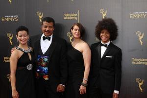 LOS ANGELES, SEP 11 - Miranda Tyson, Neil deGrasse Tyson, Alice Tyson, Travis Tyson at the 2016 Primetime Creative Emmy Awards, Day 2, Arrivals at the Microsoft Theater on September 11, 2016 in Los Angeles, CA photo