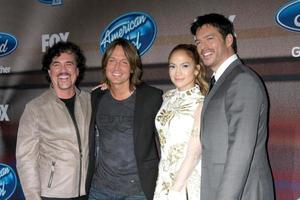 LOS ANGELES  MAR 11 - Scott Borchetta, Keith Urban, Jennifer Lopez, Harry Connick Jr. at the American Idol Season 14 Finalist Party at the The District Resturant on March 11, 2015 in Los Angeles, CA photo