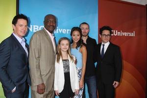 LOS ANGELES, JAN 19 - Kyle MacLachlan, Delroy Lindo, Johnny Sequoyah, Jamie Chung, Jake McLaughlin, JJ Abrams at the NBC TCA Winter 2014 Press Tour at Langham Huntington Hotel on January 19, 2014 in Pasadena, CA photo