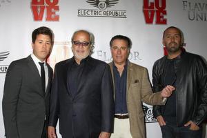 LOS ANGELES, FEB 13 - Renes son, Rene Garcia, Andy Garcia, Alex Pirez at the Brotherly Love LA Premiere at the Silver Screen Theater at the Pacific Design Center on April 13, 2015 in West Hollywood, CA photo