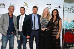 LOS ANGELES, SEP 30 - Michael Fossat, Roland Emmerich, Kohl Harrington, Dr. Barbara Royal, Dr. Natashally at the Catalina Film Festival, Friday at the Casino on September 30, 2016 in Avalon, Catalina Island, CA photo