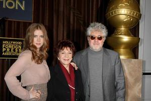 LOS ANGELES, NOV 9 - Amy Adams, Aida Takla-OReilly, Pedro Almodovar at the CECIL B. DEMILLE AWARD Honoree Announcement at Beverly Hilton Hotel on November 9, 2011 in Beverly Hills, CA photo