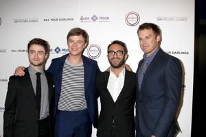 LOS ANGELES, OCT 3 - Daniel Radcliffe, Dane DeHaan, John Krokidas, Michael C. Hall at the Kill Your Darlings Premiere at Writers Guild Theater on October 3, 2013 in Beverly Hills, CA photo