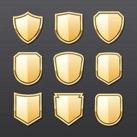 Set of Shield Element Icons vector