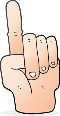 cartoon pointing hand