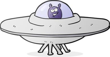 cartoon flying saucer vector