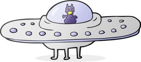 cartoon flying saucer vector