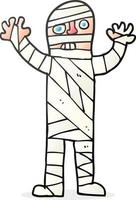 cartoon bandaged mummy vector