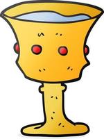 cartoon medieval cup vector