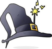 sombrero de bruja de dibujos animados vector