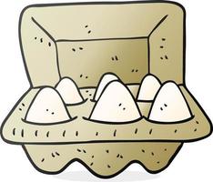 cartoon eggs in box vector