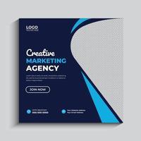 Digital marketing agency and corporate social media post template vector