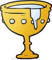 cartoon medieval cup vector