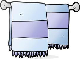toallas de baño de dibujos animados vector
