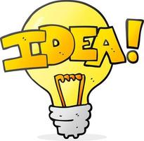cartoon idea light bulb symbol vector