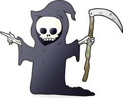 cartoon death with scythe vector