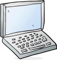 cartoon laptop computer vector