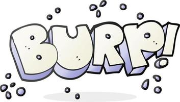 cartoon burp text vector