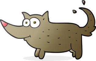 perro de dibujos animados moviendo la cola vector
