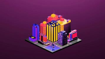 Isometric Retro City video