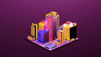 Isometric Retro City video