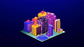 Isometric Retro City video