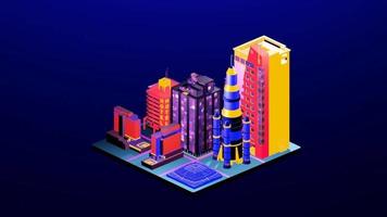 Isometric Retro City video