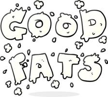 cartoon good fats sign vector