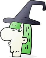 cartoon witch head vector