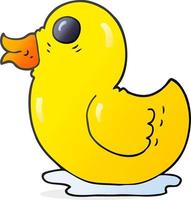 cartoon rubber duck vector