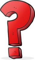 cartoon question mark symbol vector