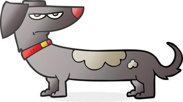 cartoon annoyed dog vector