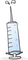 cartoon medical needle vector