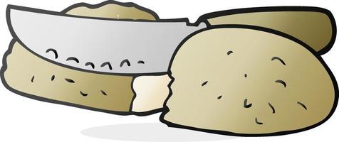 cartoon slicing bread vector