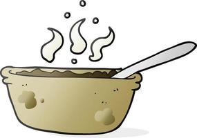 cartoon bowl of stew vector
