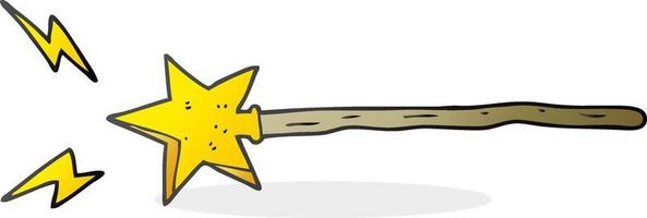 cartoon magic wand vector