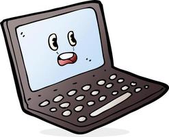 cartoon laptop computer vector