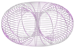 abstrakt 3d tolkning, vågig form, förvrängd sfär.3d tolkning. annorlunda regnbågsskimrande geometrisk former uppsättning. modern minimal metall objekt. trogen klämma konst png