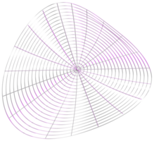 abstrakt 3d tolkning, vågig form, förvrängd sfär.3d tolkning. annorlunda regnbågsskimrande geometrisk former uppsättning. modern minimal metall objekt. trogen klämma konst png