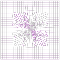 abstrakt 3d tolkning, vågig form, förvrängd sfär.3d tolkning. annorlunda regnbågsskimrande geometrisk former uppsättning. modern minimal metall objekt. trogen klämma konst png